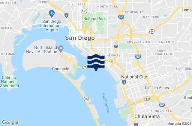 28th St. Pier (San Diego) 0.35 nmi. SW, United States潮水