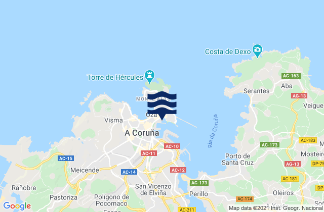 A Coruña, Spain潮水