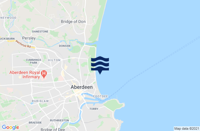 Aberdeen Beach, United Kingdom潮水