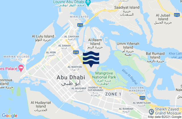 Abu Dhabi, United Arab Emirates潮水