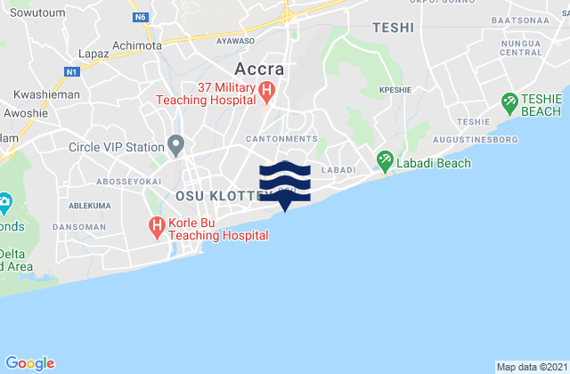 Accra, Ghana潮水