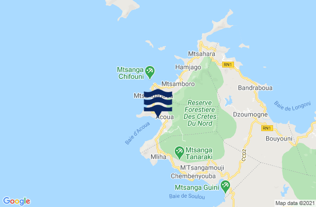 Acoua, Mayotte潮水