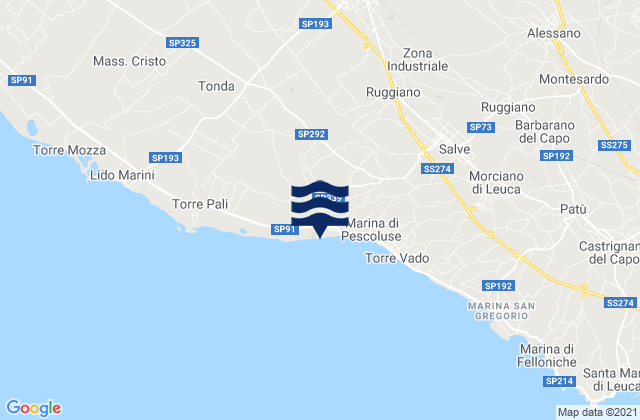 Acquarica del Capo, Italy潮水