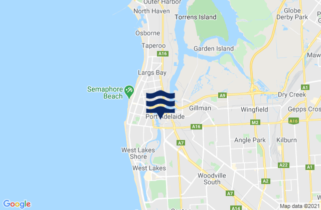 Adelaide Inner Harbour, Australia潮水