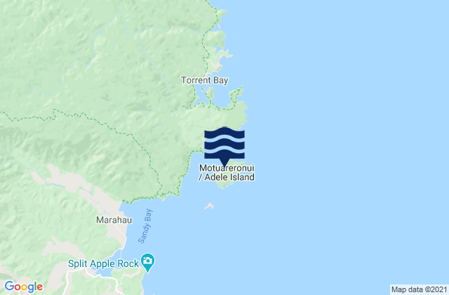 Adele Island Abel Tasman, New Zealand潮水