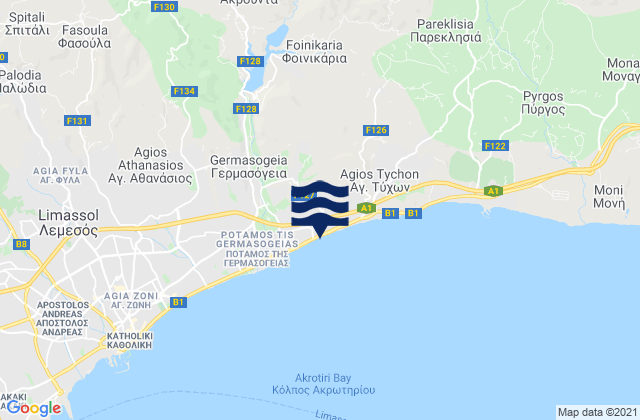 Akroúnta, Cyprus潮水