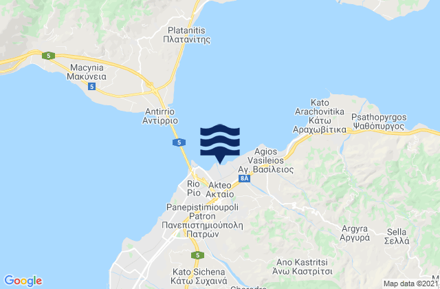 Aktaío, Greece潮水
