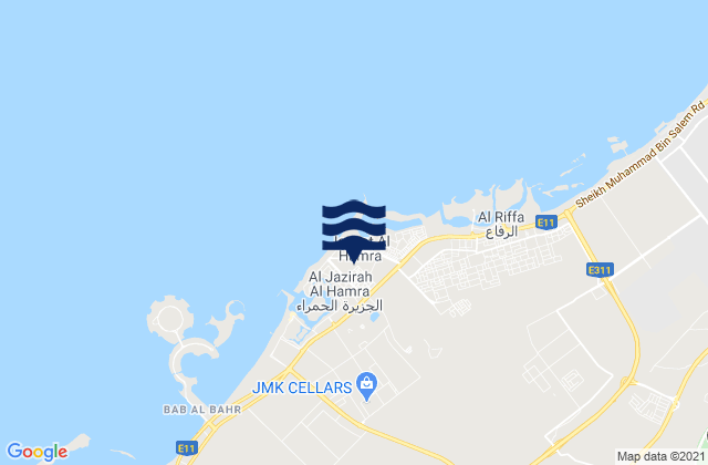 Al Jazirah Al Hamra, United Arab Emirates潮水