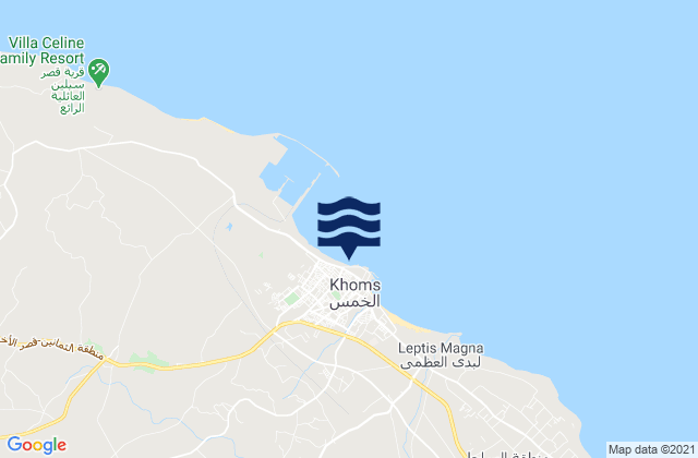 Al Khums, Libya潮水