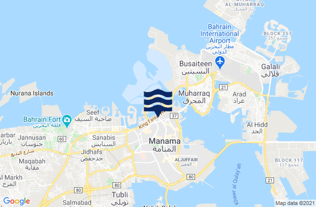 Al Manamah Harbor, Saudi Arabia潮水