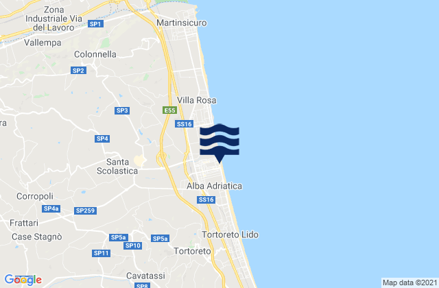 Alba Adriatica, Italy潮水