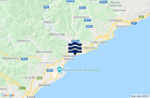 Albisola Marina, Italy潮水