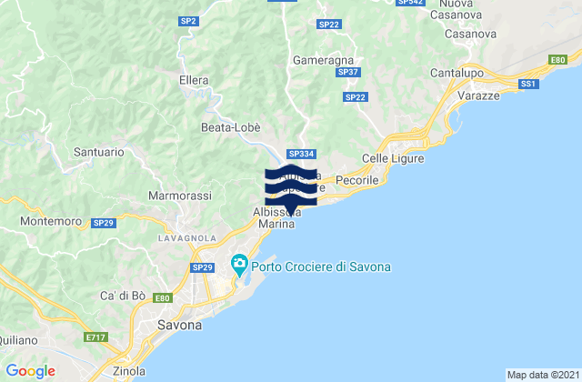 Albissola Marina, Italy潮水