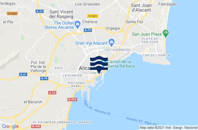 Alicante, Spain潮水