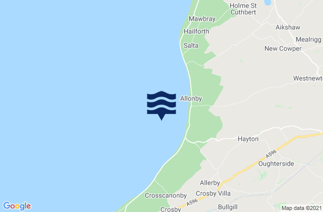 Allonby Bay, United Kingdom潮水