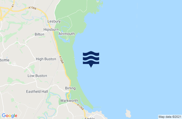 Alnmouth Bay, United Kingdom潮水
