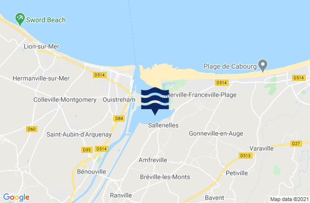 Amfreville, France潮水