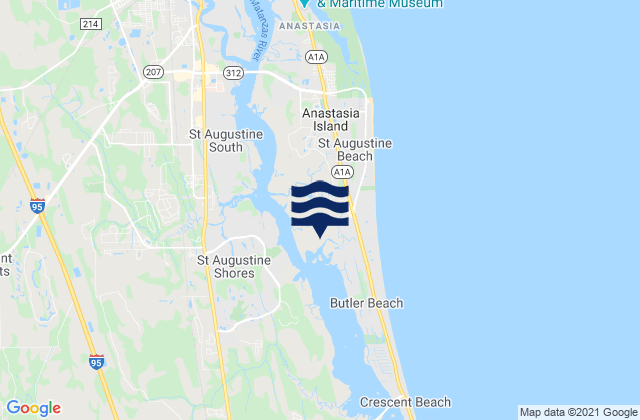 Anastasia Island, United States潮水