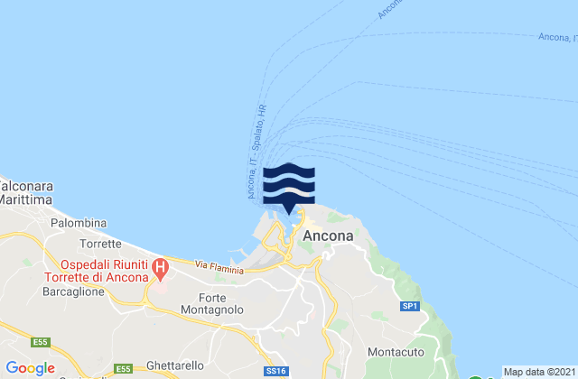 Ancona Port, Italy潮水