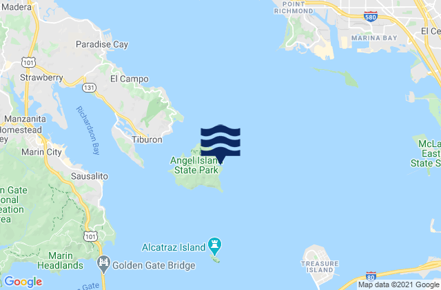 Angel Island (East Garrison), United States潮水