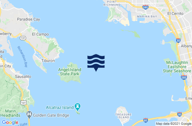 Angel Island 0.75 mile east of, United States潮水