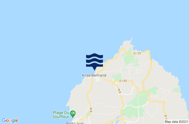 Anse-Bertrand, Guadeloupe潮水
