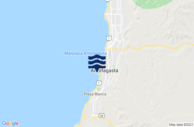 Antofagasta, Chile潮水