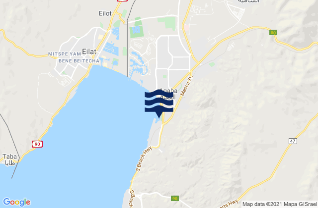 Aqaba Gulf of Aqaba, Jordan潮水