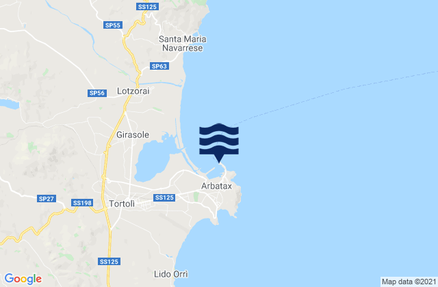 Arbatax Port, Italy潮水