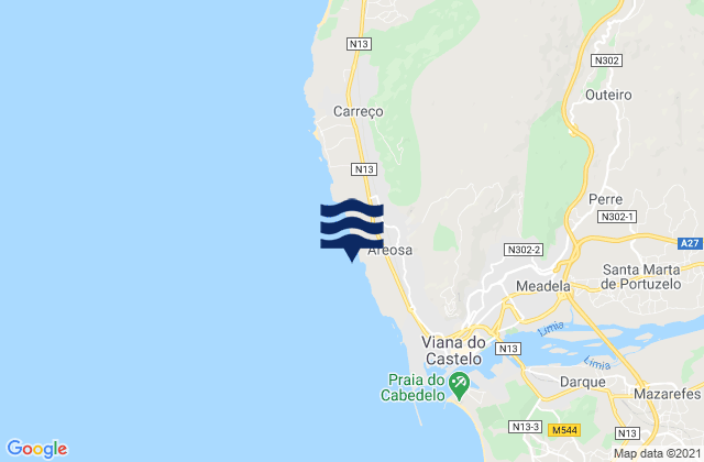 Areosa, Portugal潮水