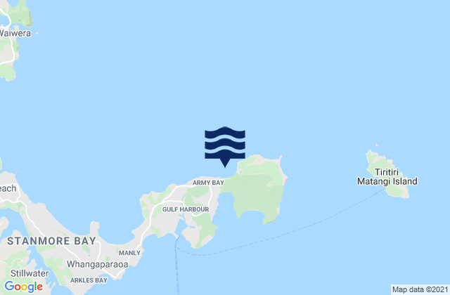 Army Bay, New Zealand潮水