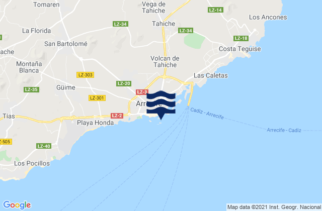 Arrecife, Spain潮水