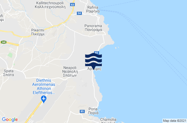 Artémida, Greece潮水