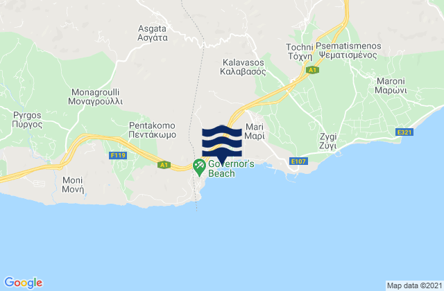 Asgáta, Cyprus潮水
