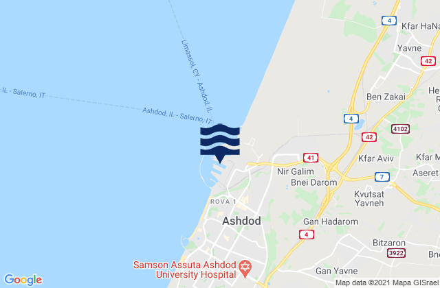 Ashdod -Hshover (Port), Israel潮水