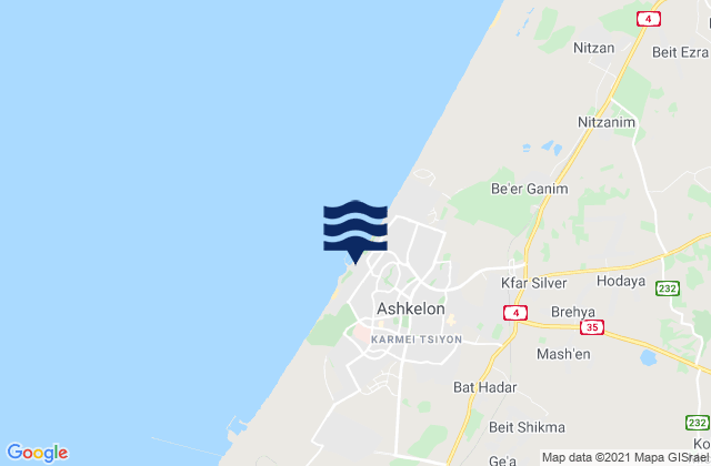 Ashkelon, Israel潮水