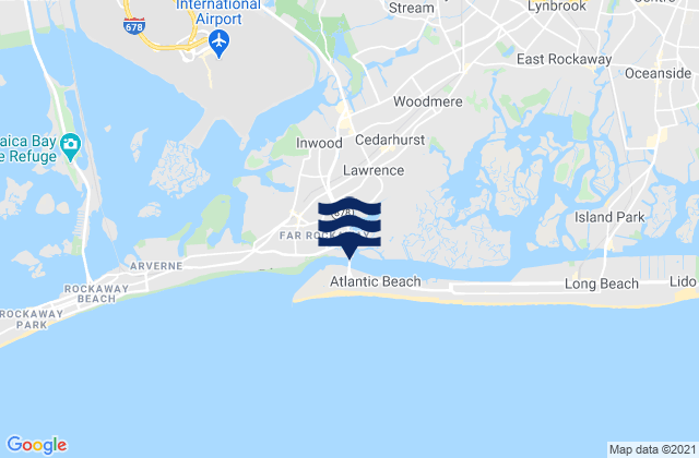 Atlantic Beach Bridge, United States潮水