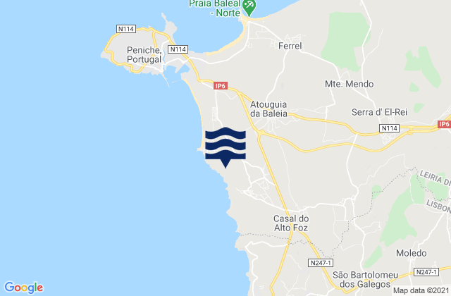 Atouguia da Baleia, Portugal潮水