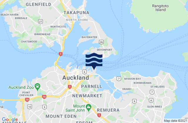 Auckland, New Zealand潮水