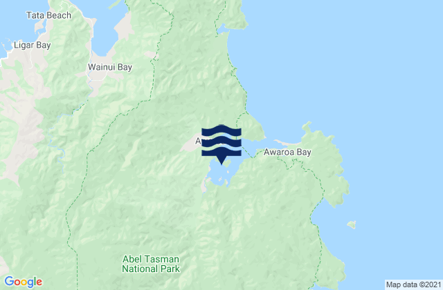 Awaroa Inlet, New Zealand潮水