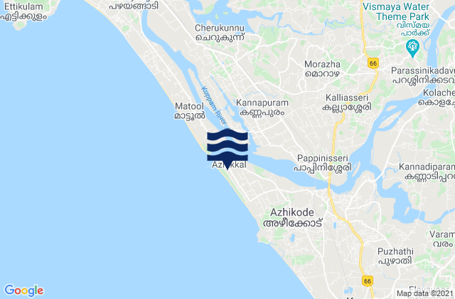Azhikkal, India潮水