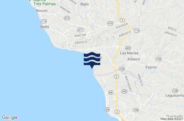 Añasco Abajo Barrio, Puerto Rico潮水