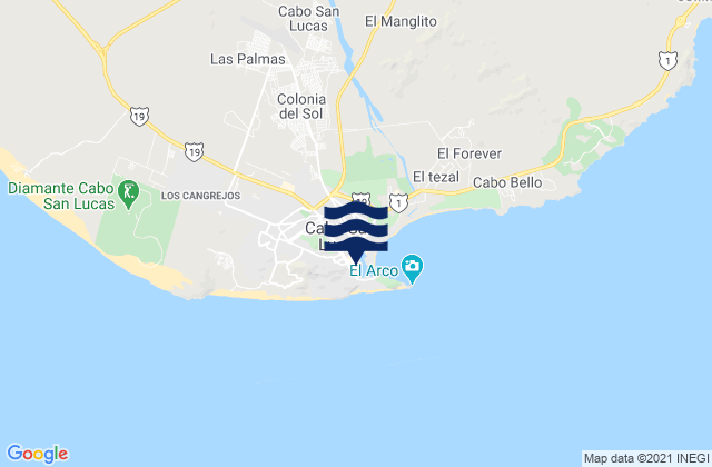 Bahia Chileno, Mexico潮水