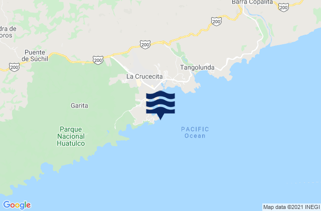 Bahia Santa Cruz, Mexico潮水