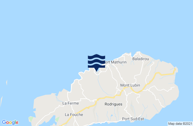 Baie aux Huîtres, Mauritius潮水