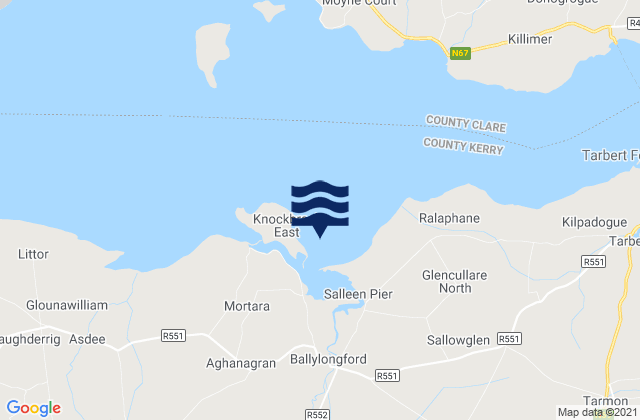 Ballylongford Bay, Ireland潮水