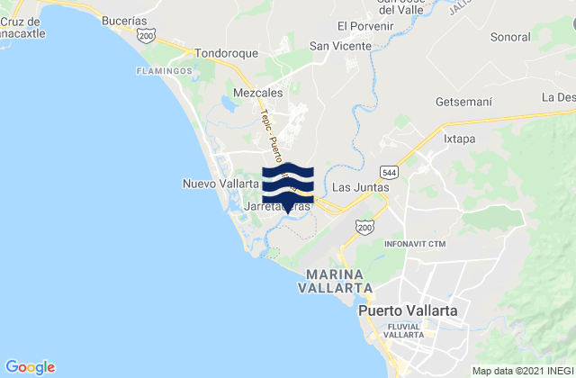 Banus Vallarta (Verde Vallarta), Mexico潮水