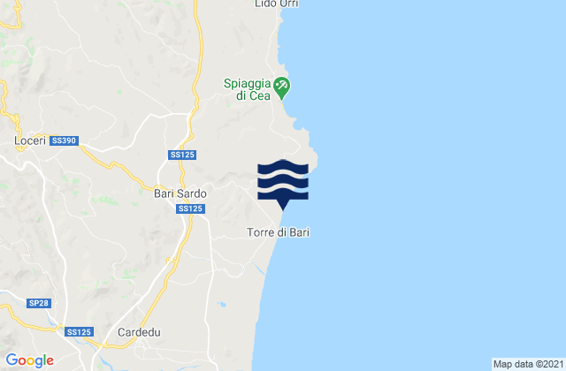 Bari Sardo, Italy潮水