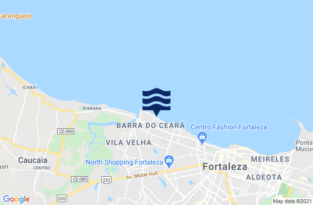 Barra do Ceara, Brazil潮水