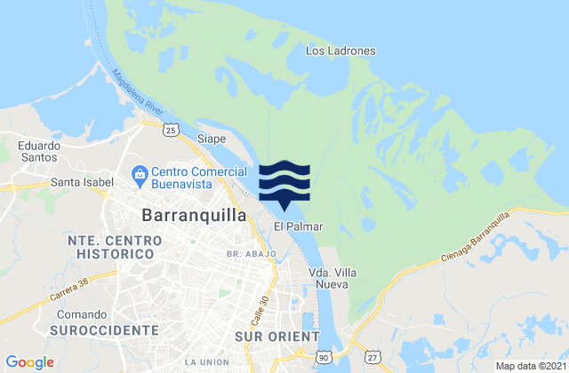 Barranquilla, Colombia潮水